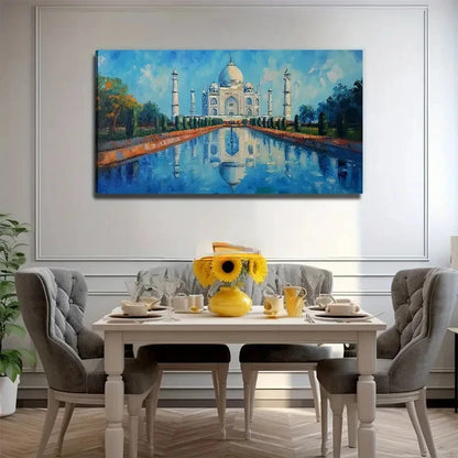 Taj Mahal Famous Scenic Spot Wall Art Canvas Office Home Room Framed 120x60cm