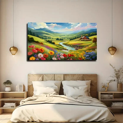Bohemian Modern Prairie Wild Wall Art Canvas Office Home Room Framed 120x60cm
