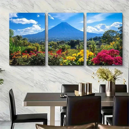 3pcs Botanical Décor Salvador Travel Perfect Wall Art Set Canvas Framed 50x70cm - High Quality Print 100% Australian Made Wall Canvas Ready to Hang - Bella Home Decor