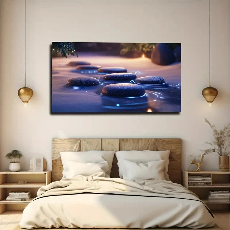 Orderly Fantasy Stone Nature Wall Art Canvas Office Home Room Framed 120x60cm