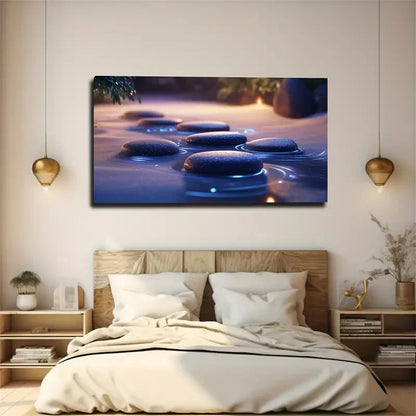 Orderly Fantasy Stone Nature Wall Art Canvas Office Home Room Framed 120x60cm