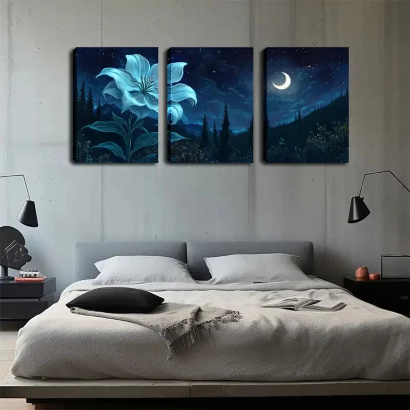 3pcs Floral & Forest Scenes Décor Perfect Wall Art Set Canvas Framed 40x60cm - High Quality Print 100% Australian Made Wall Canvas Ready to Hang - Bella Home Decor