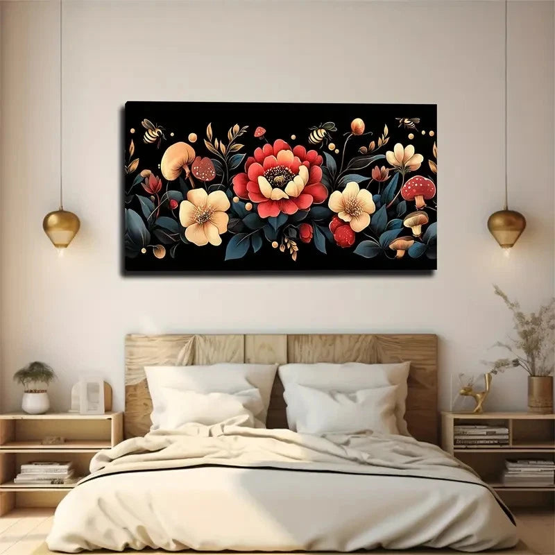 Vibrant Oil Painting-Style Wall Art Canvas Office Home Room Framed 120x60cm