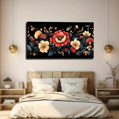 Vibrant Oil Painting-Style Wall Art Canvas Office Home Room Framed 120x60cm