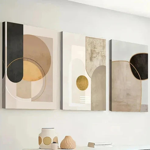 3pcs Vintage Aesthetic Painting Nordic Abstract Perfect Wall Art Canvas Unframed – High Quality Print 100% Australian Made Wall Canvas