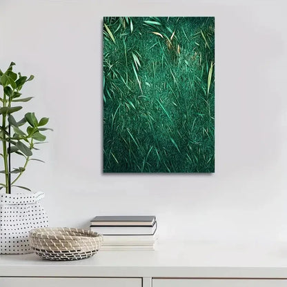 Beautiful Vibrant Emerald Thatch Grass Lawn  40x60cm Metal Print Ready to Hang - Bella Home Decor