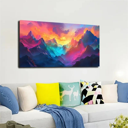 Extremely Artistic Color Wall Art canvas office home room framed 120x60cm - Bella Home Decor