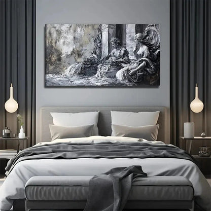 Italian Sculpture Suitable Wall Art Canvas Office Home Room Framed 120x60cm