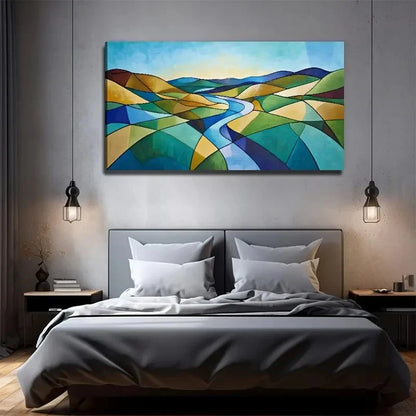 River View Enjoy Suitable Wall Art Canvas Office Home Room Framed 120x60cm