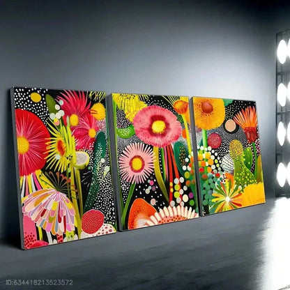 3pcs Modern Japanese-Style Garden  Wall Art Set Canvas Framed 50x70cm - High Quality Print 100% Australian Made Wall Canvas Ready to Hang - Bella Home Decor