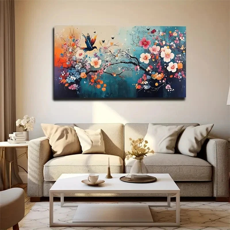 Few Butterflies Flying Between Wall Art Canvas Office Home Room Framed 120x60cm