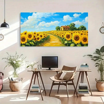 Classic Contemporary Retro Wall Art Canvas Office Home Room Framed 120x60cm - Bella Home Decor