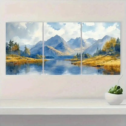 3pcs Highland Landscape Nature Décor Perfect Wall Art Set Canvas Framed 50x70cm - High Quality Print 100% Australian Made Wall Canvas Ready to Hang - Bella Home Decor