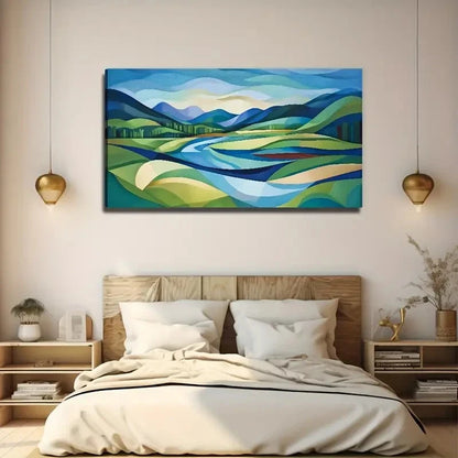 Modern Landscape Decor Wall Art Canvas Office Home Room Framed 120x60cm