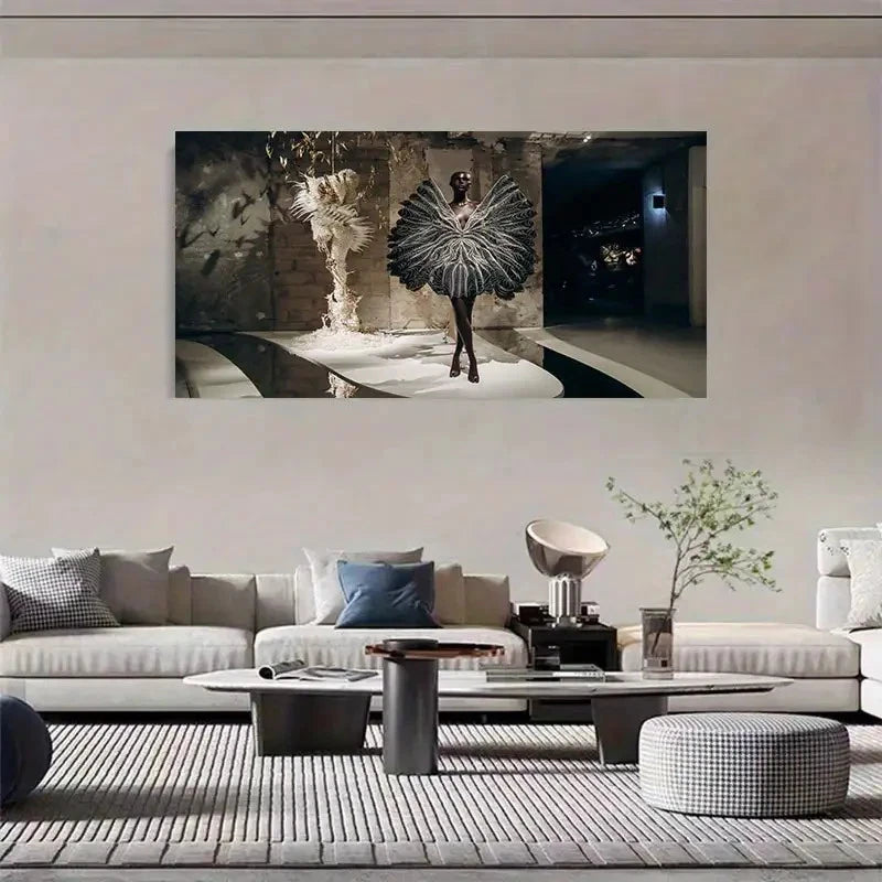 Fashion-Inspired Realistic Wall Art Canvas Office Home Room Framed 120x60cm