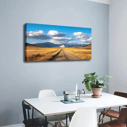 Serene Countryside Scene Wall Art Canvas Office Home Room Framed 120x60cm - Bella Home Decor