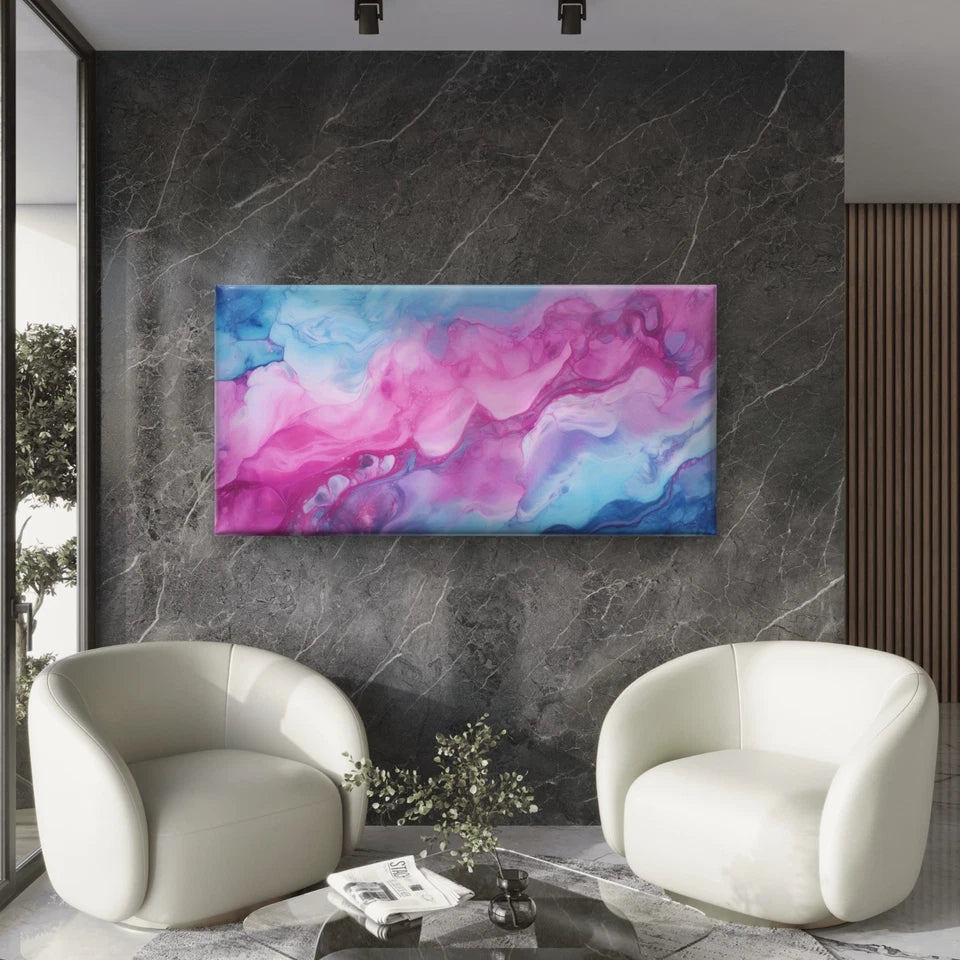 Marble Texture Background Wall Art Canvas Office Home Room Framed 120x60cm