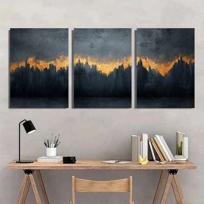 3pcs lack And White Texture Minimalist Perfect Wall Art Set Canvas Framed 60x90cm - High Quality Print 100% Australian Made Wall Canvas Ready to Hang - Bella Home Decor