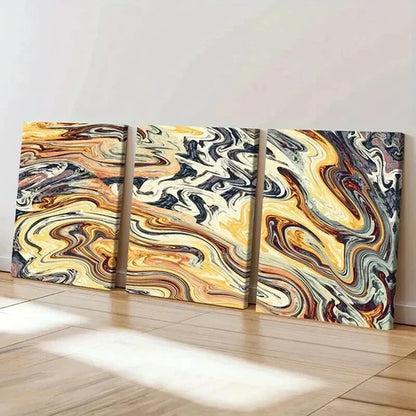 3pcs Abstract Art Distorted Aperture Wall Art Canvas Unframed - High Quality Print 100% Australian Made Wall Canvas - Bella Home Decor