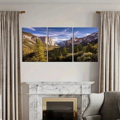 3pcs Nature Landscape Mountains Trees Wall Art Set Canvas Framed 40x60cm - High Quality Print 100% Australian Made Wall Canvas Ready to Hang - Bella Home Decor