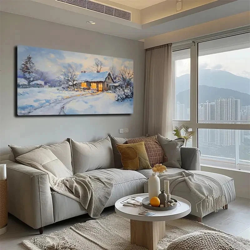 Warm Light Diffusing And Soft Wall Art Canvas Office Home Room Framed 120x60cm