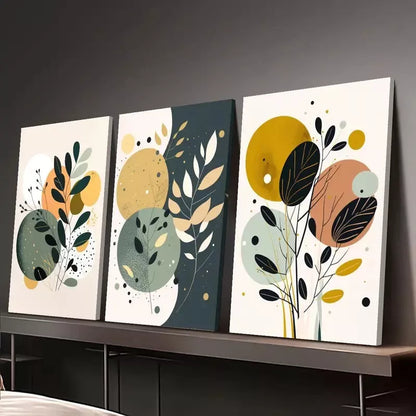 3pcs Abstract Minimalist Boho Art Wall Art Set Canvas Framed 40x60cm - High Quality Print 100% Australian Made Wall Canvas Ready to Hang