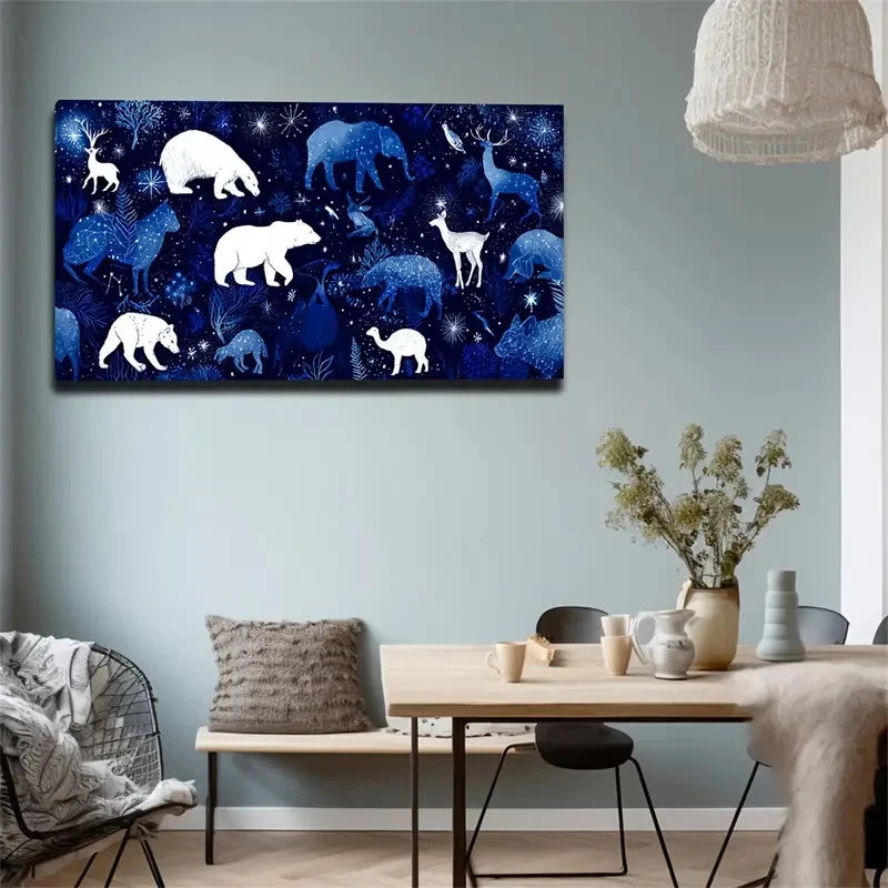 Creative-Style Animal Poster Wall Art Canvas Office Home Room Framed 120x60cm