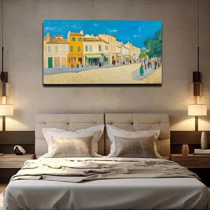 Serene Urban Street View Wall Art Canvas Office Home Room Framed 120x60cm