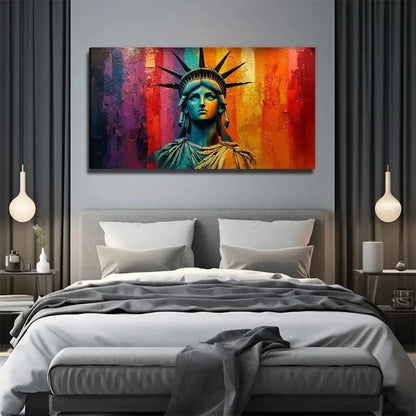 Freedom Goddess Portrait Wall Art Canvas Office Home Room Framed 120x60cm