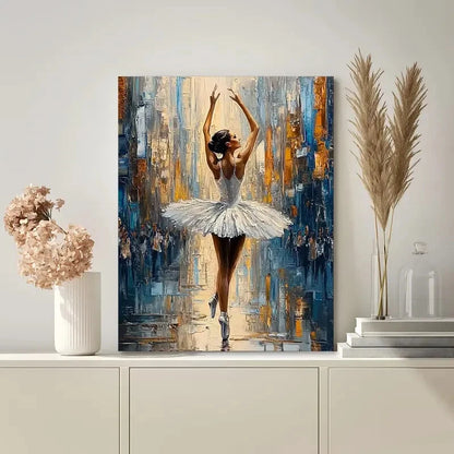Elegant Ballerina Modern Impressionist Dancer 40x60cm Metal Print Ready to Hang