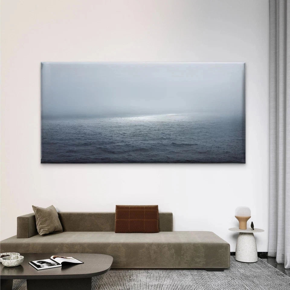 Sea View Painting Art Style Wall Art Canvas Office Home Room Framed 120x60cm