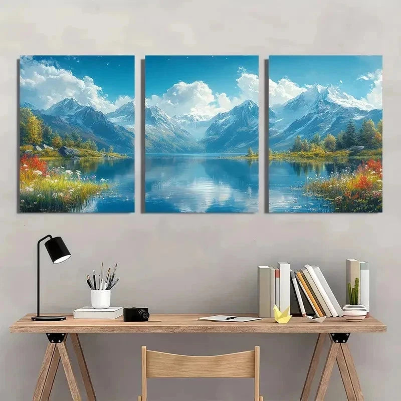 3pcs Nature Loving Modern Spaces Perfect Wall Art Set Canvas Framed 60x90cm - High Quality Print 100% Australian Made Wall Canvas Ready to Hang