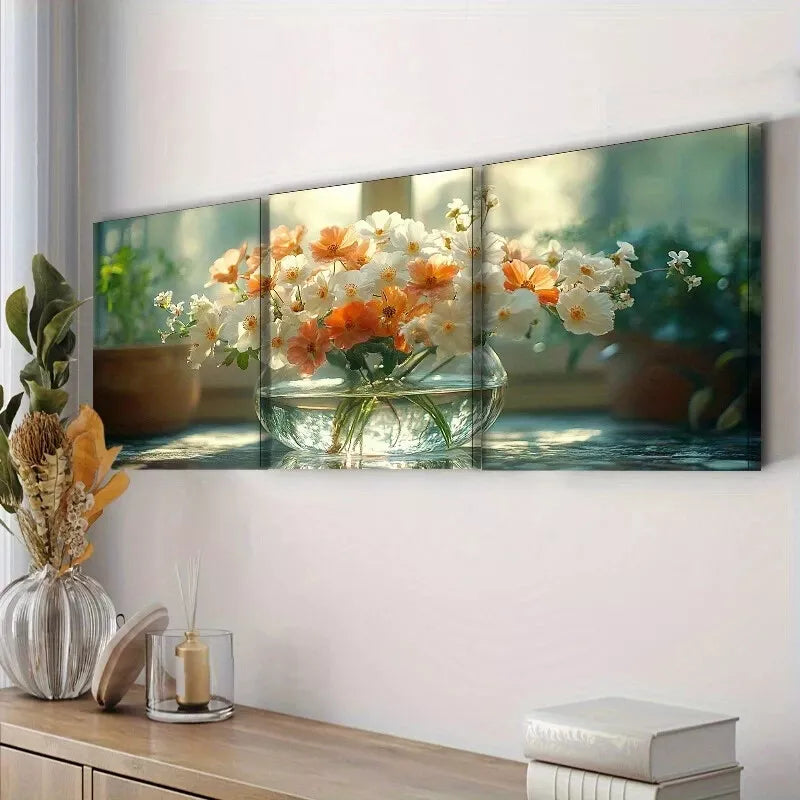 3pcs Deco Modern Contemporary Wrapped Canvas Wall Art Set Canvas Framed 50x70cm - High Quality Print 100% Australian Made Wall Canvas Ready to Hang