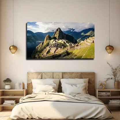 Landscape Machu Picchu Wall Art Canvas Office Home Room Framed 120x60cm
