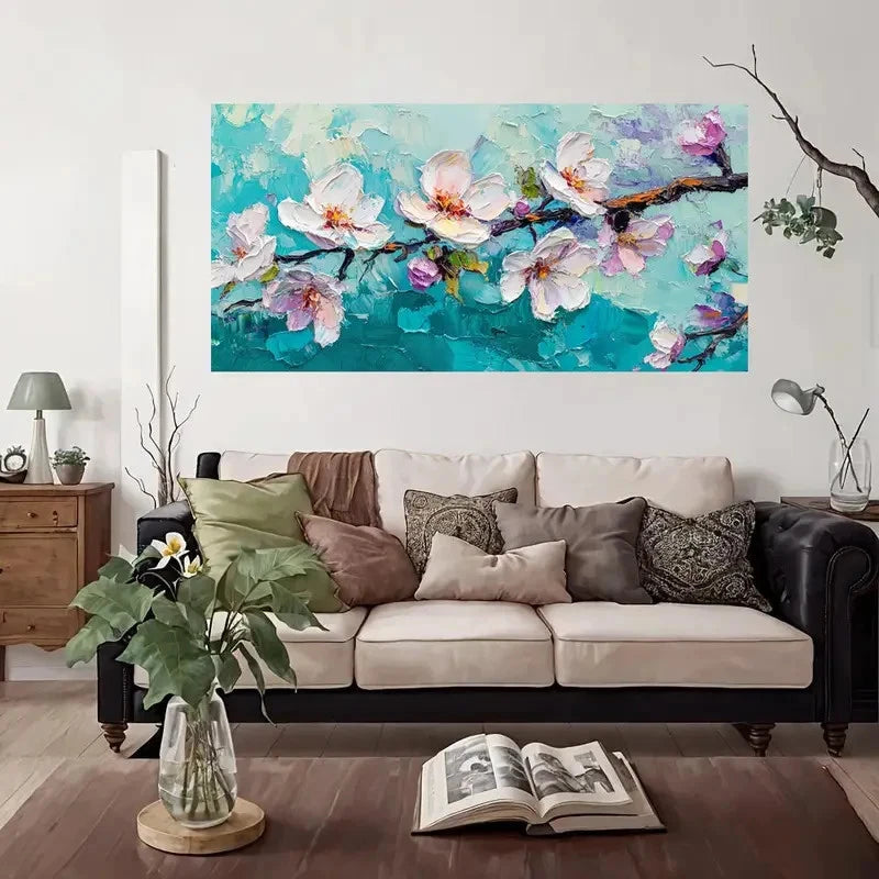 Colorful Flowers Floral Wall Art Canvas Office Home Room Framed 120x60cm
