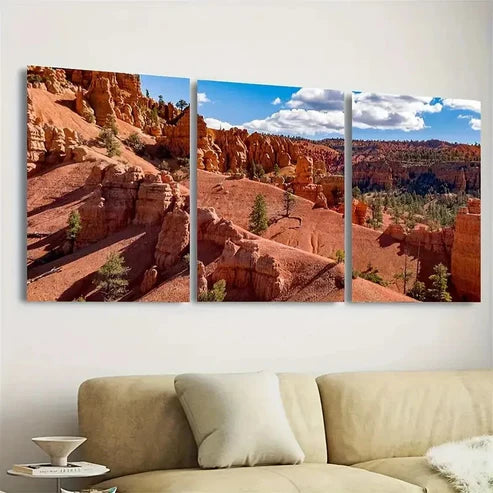 3pcs National Fores Wall Art Set Canvas Unframed - High Quality Print 100% Australian Made Wall Canvas - Bella Home Decor