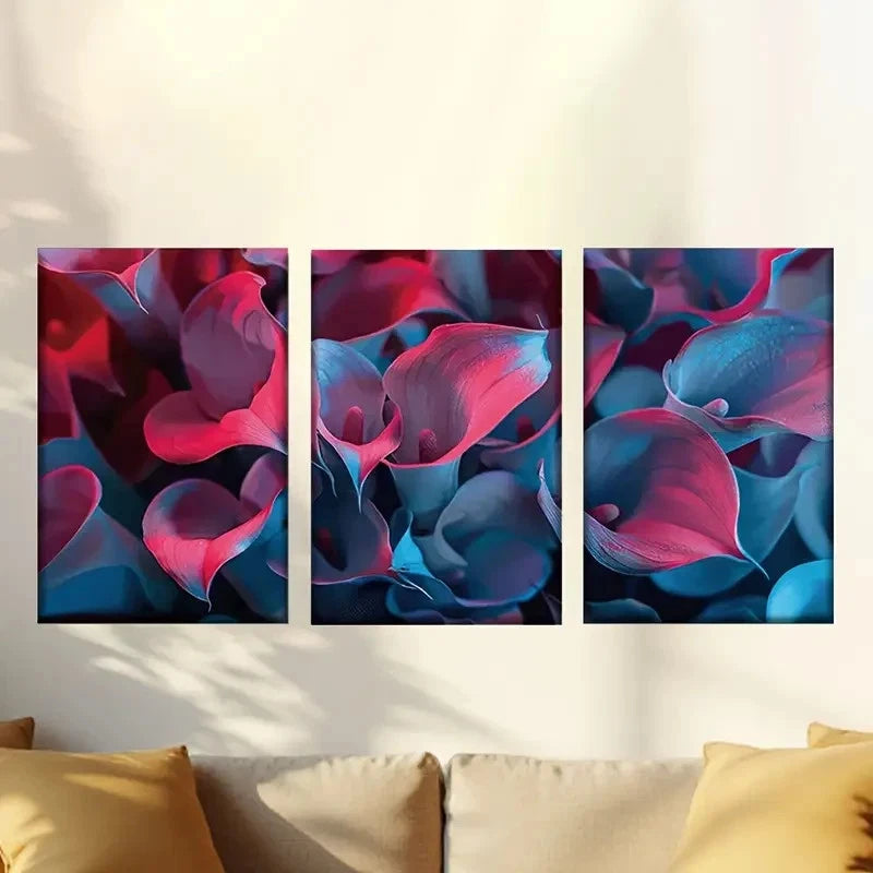 3pcs Fascinating plants and flowers Wall Art Set Canvas Framed 60x90cm - High Quality Print 100% Australian Made Wall Canvas Ready to Hang