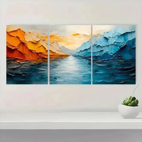 3pcs Cityscape with Gondolas & Architecture  Wall Art Set Canvas Unframed – High Quality Print, 100% Australian Made Wall Canvas - Bella Home Decor