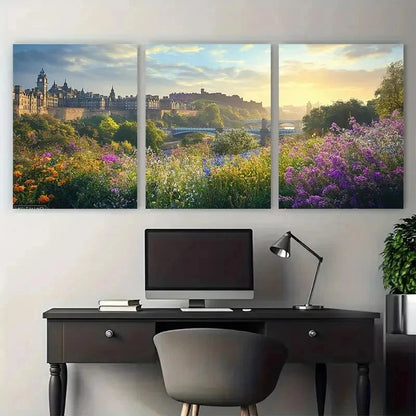 3pcs Vibrant Cityscape & Nature Scenery Perfect Wall Art Set Canvas Framed 50x70cm - High Quality Print 100% Australian Made Wall Canvas Ready to Hang