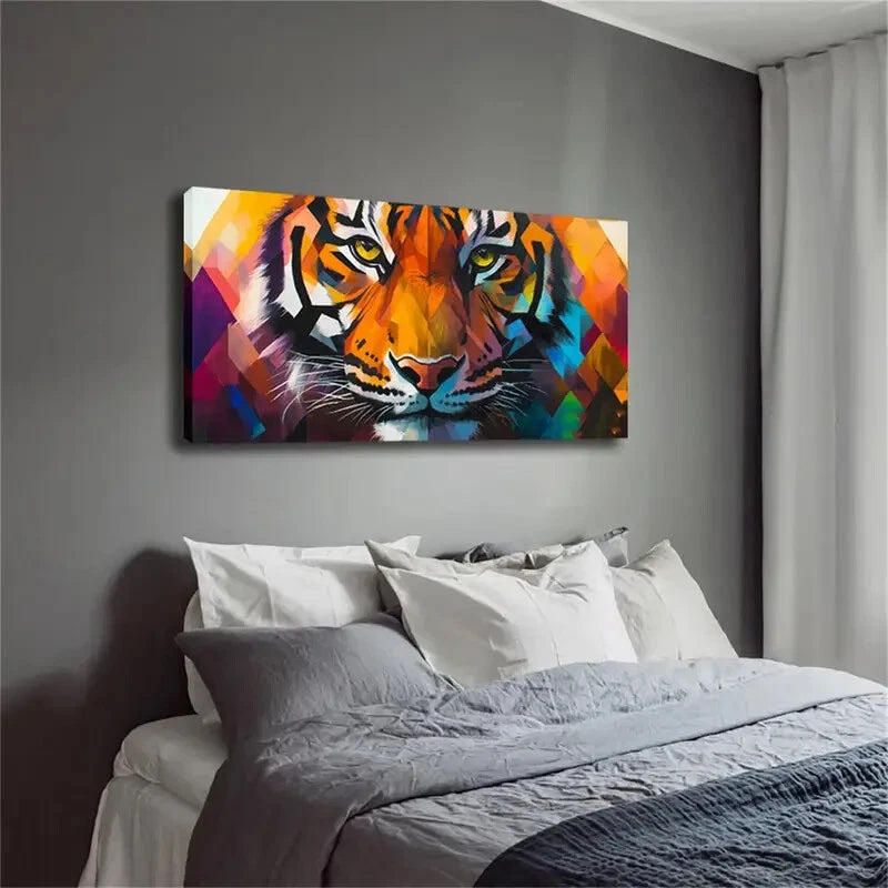 The Unique Majesty Of A Tiger Wall Art Canvas Office Home Room Framed 120x60cm - Bella Home Decor