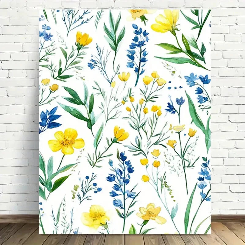 Beautiful Spring Bloom Watercolor Painting 40x60cm Metal Print Ready to Hang - Bella Home Decor