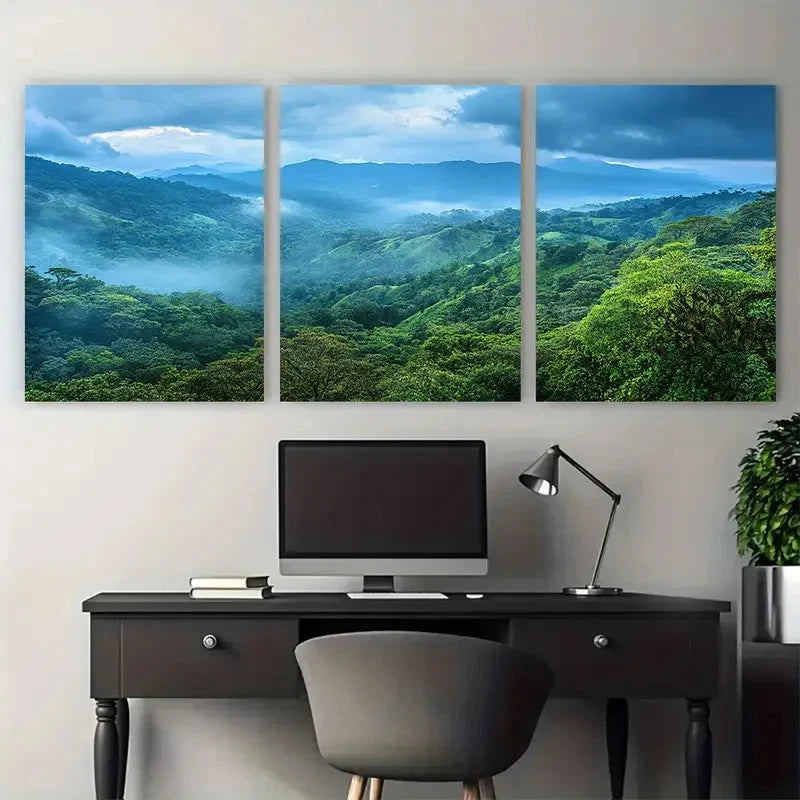 3pcs Costa Rica Scenic Art Monteverdi Perfect Wall Art Set Canvas Framed 40x60cm - High Quality Print 100% Australian Made Wall Canvas Ready to Hang - Bella Home Decor