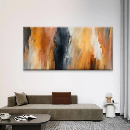 Abstract Textured Stroke Wall Art Canvas Office Home Room Framed 120x60cm