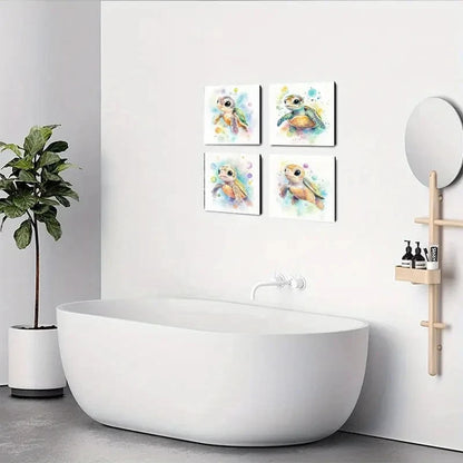 4pcsTurtle ArtWall Art Canvas Framed