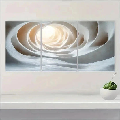 3pcs Spiral Ring Circle Pattern Abstract Perfect Wall Art Set Canvas Framed 50x70cm - High Quality Print 100% Australian Made Wall Canvas Ready to Hang