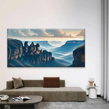 Mountain Landscape Wall Art Canvas Office Home Room Framed 120x60cm