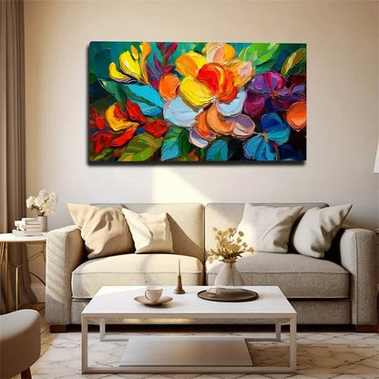 Colorful Flowers Wall Art Canvas Office Home Room Framed 120x60cm