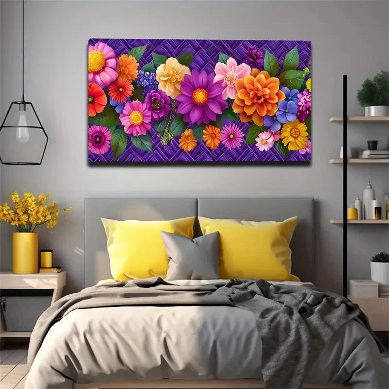 Small And Exquisite Flowers Wall Art Canvas Office Home Room Framed 120x60cm