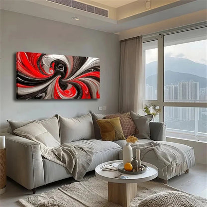 Dynamic Swirl Pattern Color Wall Art Canvas Office Home Room Framed 120x60cm - Bella Home Decor