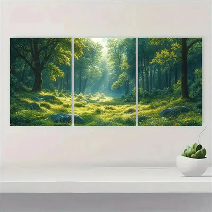 3pcs Vintage Forest Woodland Wall Art Canvas Unframed - High Quality Print 100% Australian Made Wall Canvas - Bella Home Decor